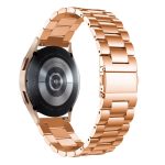 For Samsung Galaxy Watch4 Classic 42mm/46mm Universal Flat Head Three-bead Stainless Steel Watch Band(Rose Gold) - Image 3