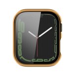Electroplating Shockproof PC Protective Case with Tempered Glass Film For Apple Watch Series 9 / 8 / 7 45mm(Gold) - Image 4