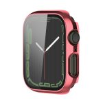 Electroplating Shockproof PC Protective Case with Tempered Glass Film For Apple Watch Series 9 / 8 / 7 45mm(Rose Gold) - Image 2