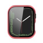 Electroplating Shockproof PC Protective Case with Tempered Glass Film For Apple Watch Series 9 / 8 / 7 45mm(Rose Gold) - Image 4