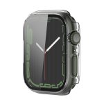 Electroplating Shockproof PC Protective Case with Tempered Glass Film For Apple Watch Series 9 / 8 / 7 45mm(Transparent - Image 2