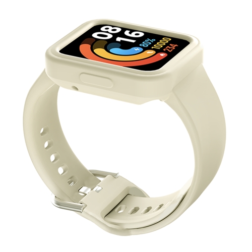 EDA003522902K For Xiaomi Redmi Watch 2 / Watch 2 Lite Solid Color Silicone Integrated Watch Band(Ivory White - Image 1