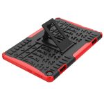 For Lenovo Tab M10 3rd Gen Tire Texture TPU + PC Tablet Case with Holder(Red) - Image 5