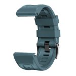 For Garmin Tactix 7 Pro / Fenix 7X / 6X Pro 26mm Screw Black Steel Buckle Silicone Watch Band(Navy Blue) - Image 3