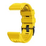 For Garmin Tactix 7 Pro / Fenix 7X / 6X Pro 26mm Screw Black Steel Buckle Silicone Watch Band(Yellow) - Image 3