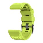 For Garmin Tactix 7 Pro / Fenix 7X / 6X Pro 26mm Screw Black Steel Buckle Silicone Watch Band(Lime Green) - Image 3