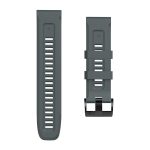 For Garmin Tactix 7 Pro / Fenix 7X / 6X Pro 26mm Screw Black Steel Buckle Silicone Watch Band(Grey) - Image 5