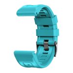 For Garmin Tactix 7 Pro / Fenix 7X / 6X Pro 26mm Screw Black Steel Buckle Silicone Watch Band(Sky Blue) - Image 3
