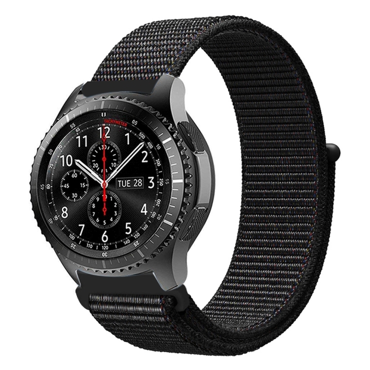 EDA00741302A_1 For Samsung Galaxy Watch 42mm Nylon Braided Watch Band(Black) - Image 1