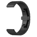 For Huawei Watch GT 3 Pro 43mm 20mm One Bead Butterfly Buckle Metal Steel Watch Band(Black) - Image 6