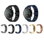 For Huawei Watch GT 3 Pro 43mm 20mm One Bead Butterfly Buckle Metal Steel Watch Band(Black) - Image 2
