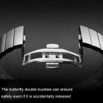 For Huawei Watch GT 3 Pro 43mm 20mm One Bead Butterfly Buckle Metal Steel Watch Band(Black) - Image 3