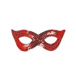 Αποκριάτικη Μάσκα Ματιών Κόκκινη με Πούλιες