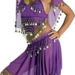 Αποκριάτικη Στολή Χανουμάκι 2 Χρώματα (Μωβ, Κόκκινο)