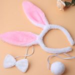 Αποκριάτικο Αξεσουάρ Σετ Στέκα με Αυτιά Λαγού και Παπιγιόν