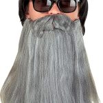 Γενειάδα για Απόκριες σε Γκρι χρώμα