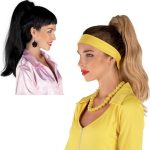 Αποκριάτικη Περούκα με Κοτσίδες Postiche-Ξανθή