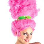 Αποκριάτικη Περούκα Αφάνα Ροζ Βασίλισσα του Πανκ Φούξια