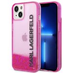 Karl Lagerfeld Liquid Glitter Translucent Elongated Logo Back Cover Σιλικόνης Ροζ (iPhone 14 Plus)