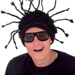 Αποκριάτικη Περούκα Ράστα Μαύρη Electro Rasta
