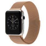 Για Apple Watch 42mm Milanese Loop Μαγνητικό λουράκι ρολογιού από ανοξείδωτο χάλυβα (ροζ χρυσός)