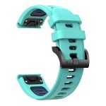 For Garmin Fenix 7X 26mm Two-Color Sports Silicone Watch Band(Mint Green + Blue) - Image 2