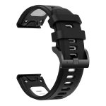 For Garmin Fenix 7X 26mm Two-Color Sports Silicone Watch Band(Black+White) - Image 2