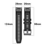 For Garmin Fenix 7X 26mm Two-Color Sports Silicone Watch Band(Black+Red) - Image 5