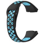 Xiaomi For Redmi Watch 3 Lite / Watch 3 Active Two Color Silicone Watch Band (ΜΑΥΡΟ + ΜΠΛΕ ) - Image 3