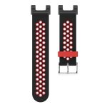 For Amazfit T-Rex / T-Rex Pro / Ares 3-Row Holes Two-color Silicone Watch Band (Black + Red) - Image 3