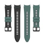 For Samsung Galaxy Watch4 Classic 42mm / 46mm Two-color Silicone Strap Watch Band(Olive Green Black) - Image 3