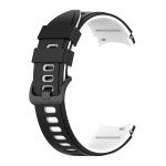 For Samsung Galaxy Watch4 Classic 42mm / 46mm Two-color Silicone Strap Watch Band(Black White) - Image 2