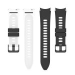 For Samsung Galaxy Watch4 Classic 42mm / 46mm Two-color Silicone Strap Watch Band(Black White) - Image 3