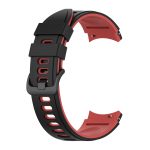 For Samsung Galaxy Watch4 Classic 42mm / 46mm Two-color Silicone Strap Watch Band(Black Red) - Image 2