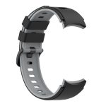 For Samsung Galaxy Watch4 Classic 42mm / 46mm Two-color Silicone Strap Watch Band(Black Grey) - Image 4