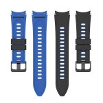 For Samsung Galaxy Watch4 Classic 42mm / 46mm Two-color Silicone Strap Watch Band(Black Blue) - Image 3