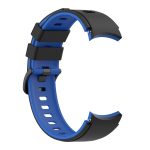 For Samsung Galaxy Watch4 Classic 42mm / 46mm Two-color Silicone Strap Watch Band(Black Blue) - Image 4