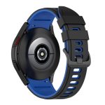 For Samsung Galaxy Watch4 Classic 42mm / 46mm Two-color Silicone Strap Watch Band(Black Blue) - Image 5