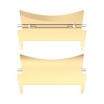 For Samsung Galaxy Watch 5 / Watch 5 Pro / Watch 4 / Watch 4 Classic 1 Pair Universal Metal Watch Band Connectors(Gold) - Image 2
