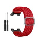 For Amazfit T-Rex / T-Rex Pro / Ares Adjustable Buckle Braided Nylon Watch Band (Red) - Image 3
