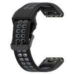 For Garmin Enduro2 / Tactix7 26mm Reverse Buckle Two-color Silicone Watch Band(Black Grey) - Image 5