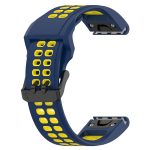 For Garmin Enduro2 / Tactix7 26mm Reverse Buckle Two-color Silicone Watch Band(Blue Yellow) - Image 5