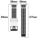 For Garmin Enduro2 / Tactix7 26mm Reverse Buckle Two-color Silicone Watch Band(Black Grey) - Image 3