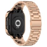 For Xiaomi Redmi Watch 3 / Mi Watch Lite 3 2 in 1 Three-bead Metal Watch Band with Watch Frame(Rose Gold) - Image 5