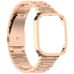 For Xiaomi Redmi Watch 3 / Mi Watch Lite 3 2 in 1 Three-bead Metal Watch Band with Watch Frame(Rose Gold) - Image 7