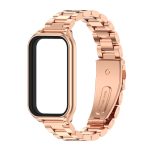 For Redmi Band 2 Mijobs Metal Shell + Three-Bead Stainless Steel Watch Band(Rose Gold) - Image 5