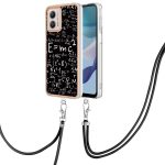 Για Motorola Moto G53 / G13 / G23 επιμεταλλωμένη θήκη τηλεφώνου IMD διπλής όψης με κορδόνι