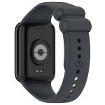 For Xiaomi Mi Band 8 Pro Solid Color Black Buckle Silicone Watch Band(Dark Grey) - Image 2