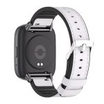 For Redmi Watch 3 Lite / Watch 3 Active Mijobs TPU Leather Watch Band(White Black) - Image 4