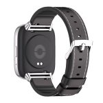 For Redmi Watch 3 Lite / Watch 3 Active Mijobs TPU Leather Watch Band(Black Silver) - Image 4